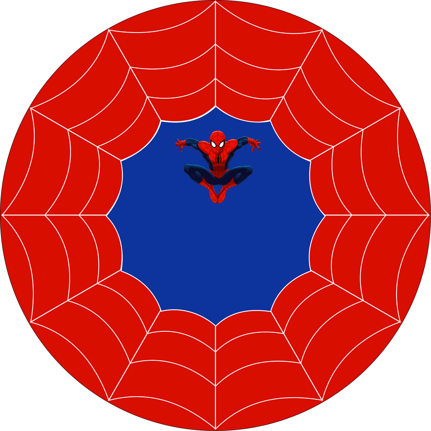 Spiderman Red Round 26 cm, Printing Size 420 mm