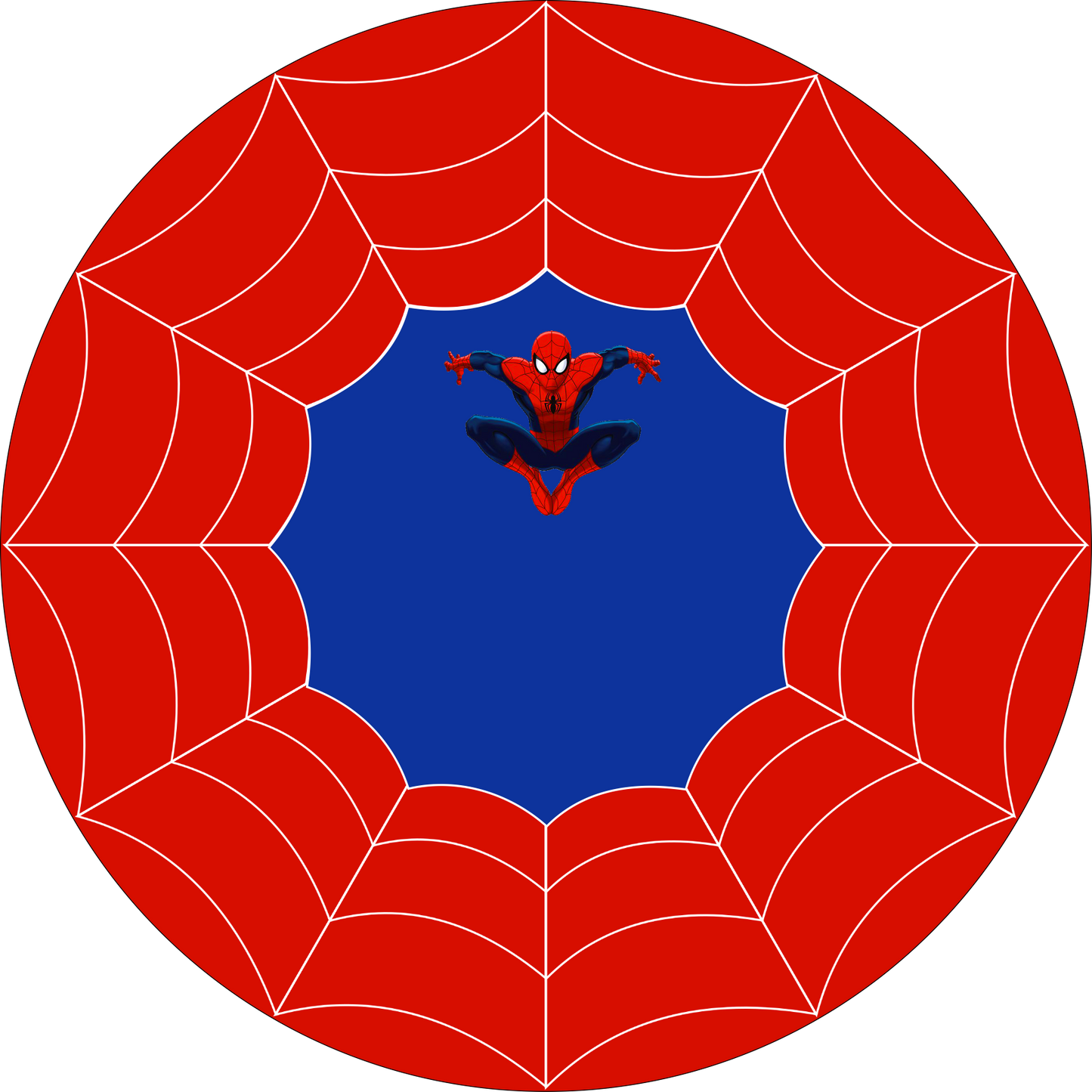 Spiderman Red Round 30 cm, Printing Size 460 mm