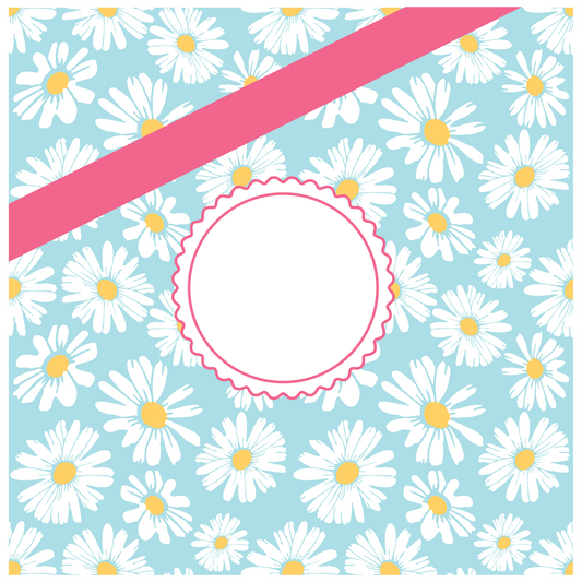 White Flowers  Design 30 x 30 cm, Print Size 460 x 460 mm