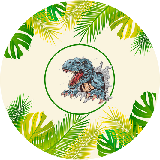 Dinosaur T- Rex Round Design 20 cm, Print Size 360 mm