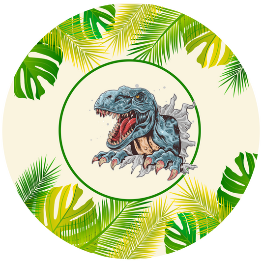 Dinosaur T- Rex Round Design 26 cm, Print Size 420 mm