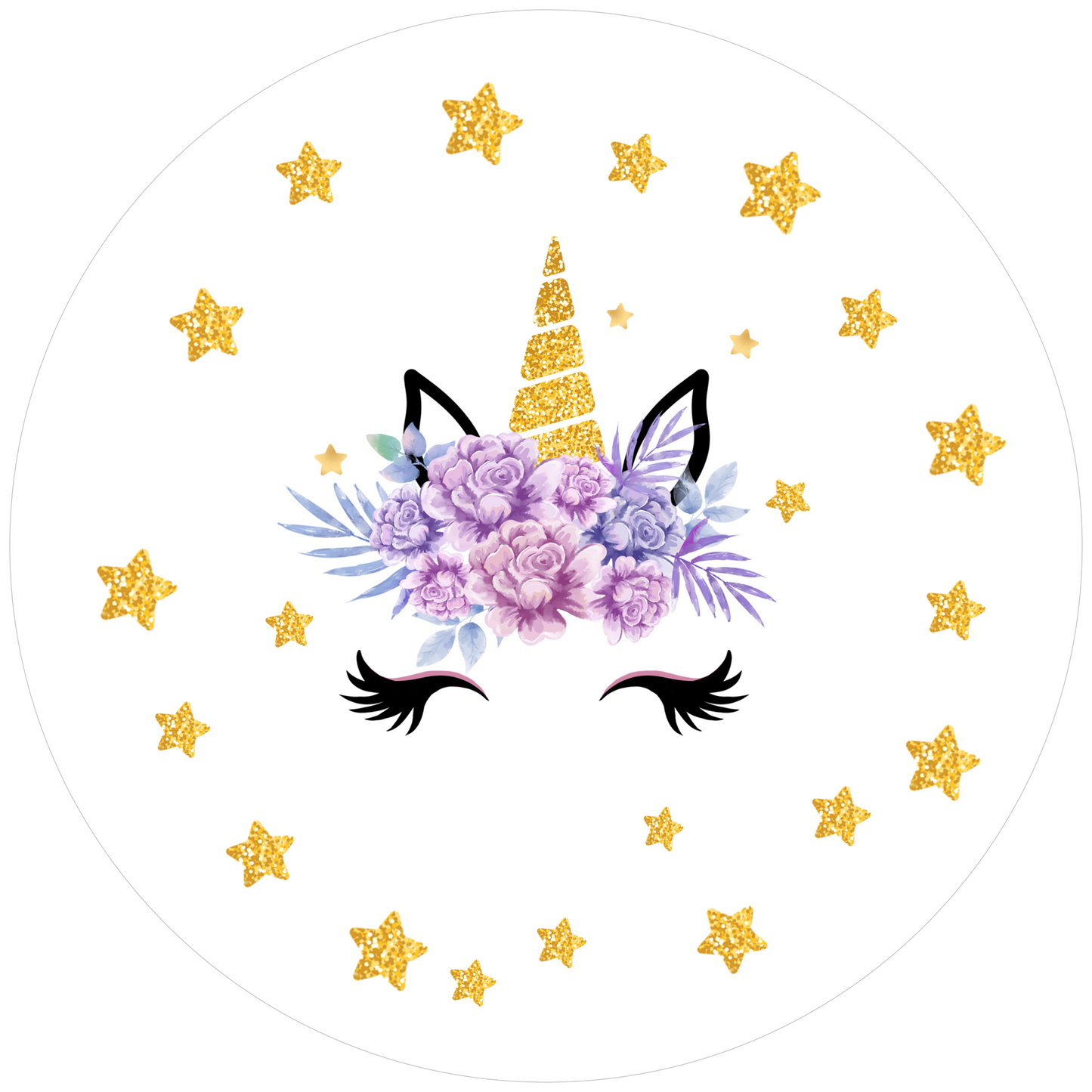 Unicorn Stars 30 cm, Print Size 460 mm