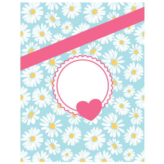 White Flowers CK Design 30 x 20 cm, Print Size 460 x 360 mm