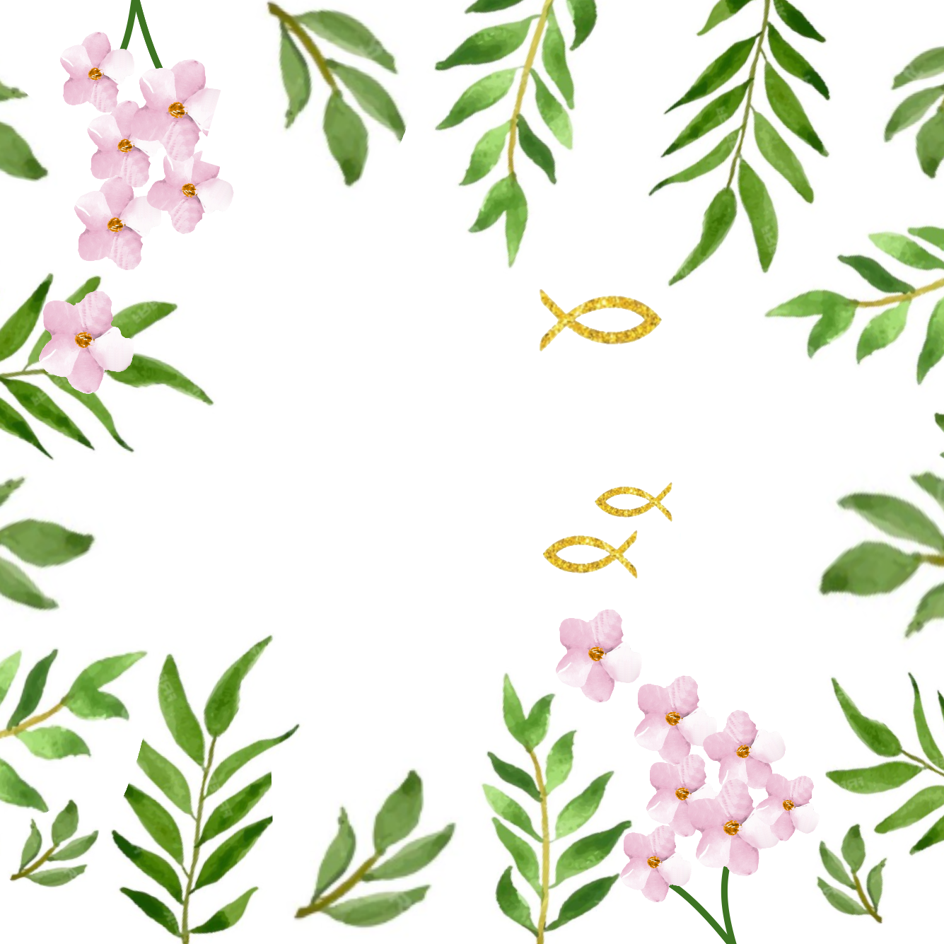 Zur Taufe 20 x 20 cm, Printing Size 360 mm