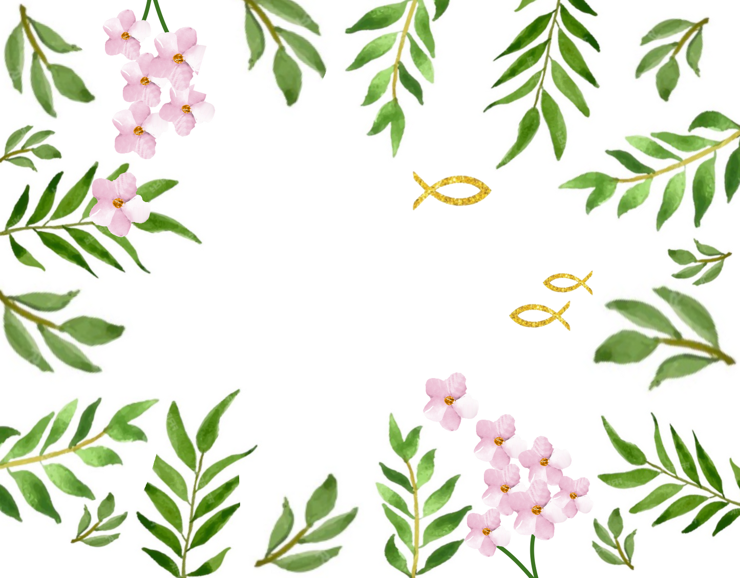 Zur Taufe 30 x 20 cm, Printing Size 460 mm