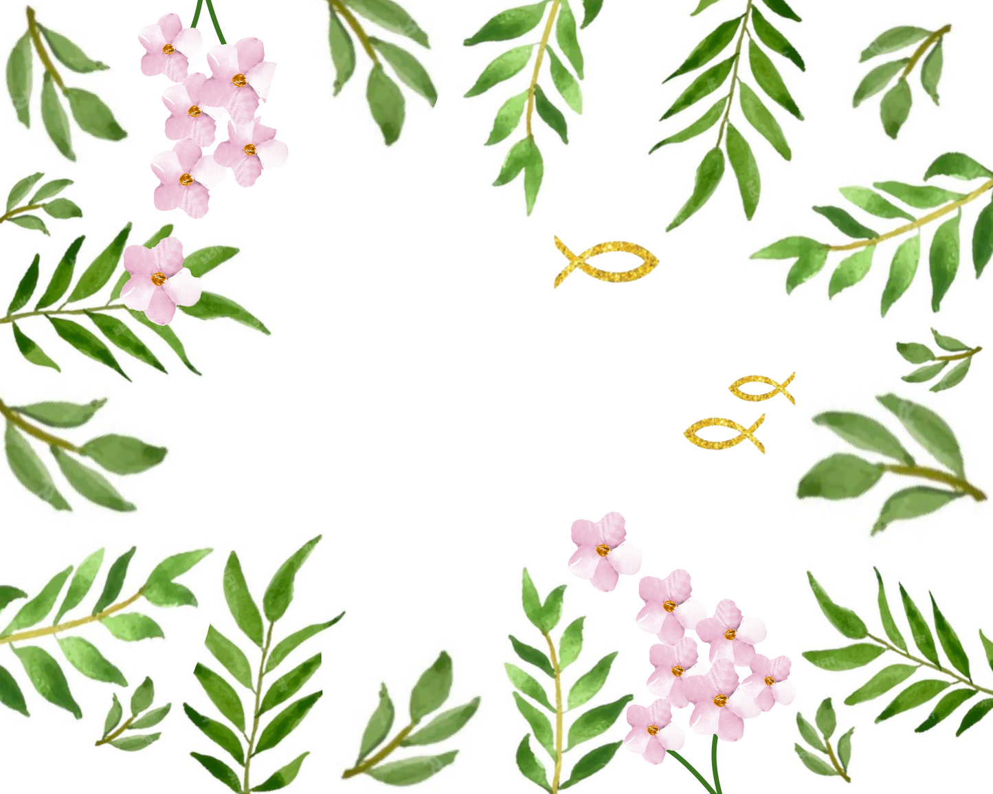 Zur Taufe 34 x 24 cm, Printing Size 500 mm