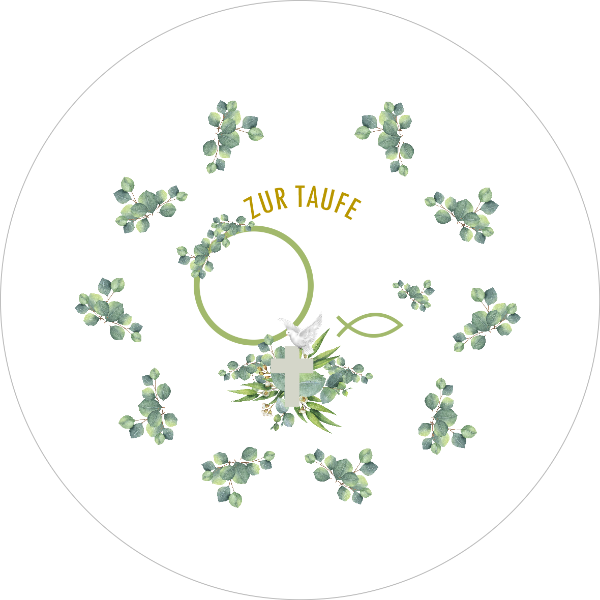 Zur taufe Print 360 mm